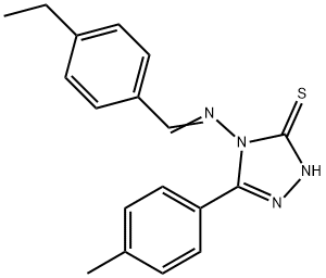4-[(4-ethylphenyl)methylideneamino]-3-(4-methylphenyl)-1H-1,2,4-triazole-5-thione Structure