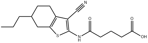 5-[(3-cyano-6-propyl-4,5,6,7-tetrahydro-1-benzothiophen-2-yl)amino]-5-oxopentanoic acid Structure