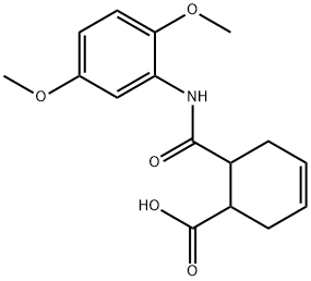 6-[(2,5-dimethoxyphenyl)carbamoyl]cyclohex-3-ene-1-carboxylic acid 구조식 이미지