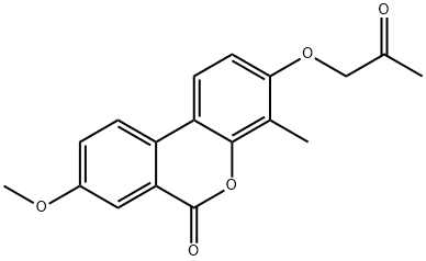 8-methoxy-4-methyl-3-(2-oxopropoxy)benzo[c]chromen-6-one Structure