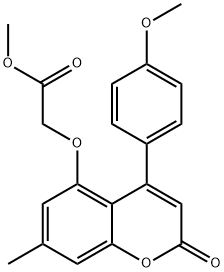 methyl 2-[4-(4-methoxyphenyl)-7-methyl-2-oxochromen-5-yl]oxyacetate Structure