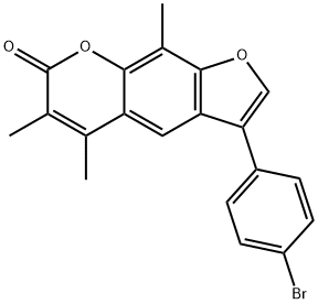 3-(4-bromophenyl)-5,6,9-trimethylfuro[3,2-g]chromen-7-one Structure