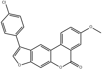 10-(4-chlorophenyl)-3-methoxy-[1]benzofuro[6,5-c]isochromen-5-one Structure