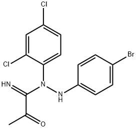 N-(4-bromoanilino)-N'-(2,4-dichlorophenyl)-2-oxopropanimidamide 구조식 이미지