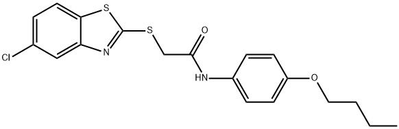 N-(4-butoxyphenyl)-2-[(5-chloro-1,3-benzothiazol-2-yl)sulfanyl]acetamide Structure