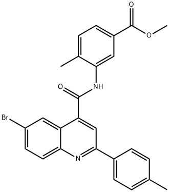 methyl 3-[[6-bromo-2-(4-methylphenyl)quinoline-4-carbonyl]amino]-4-methylbenzoate 구조식 이미지