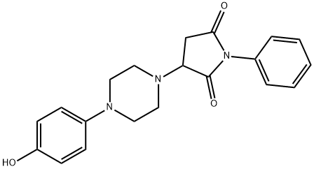 4-[4-(2,5-dioxo-1-phenylpyrrolidin-3-yl)piperazin-4-ium-1-yl]phenolate Structure