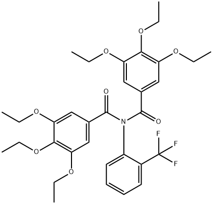 3,4,5-triethoxy-N-(3,4,5-triethoxybenzoyl)-N-[2-(trifluoromethyl)phenyl]benzamide Structure
