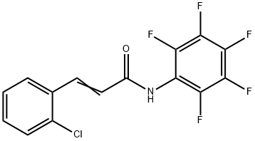 (E)-3-(2-chlorophenyl)-N-(2,3,4,5,6-pentafluorophenyl)prop-2-enamide 구조식 이미지