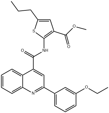 methyl 2-[[2-(3-ethoxyphenyl)quinoline-4-carbonyl]amino]-5-propylthiophene-3-carboxylate Structure