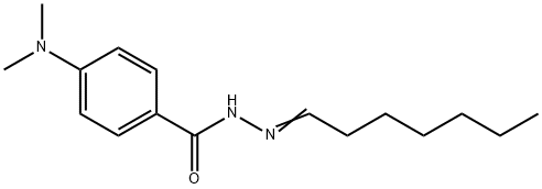 4-(dimethylamino)-N-[(E)-heptylideneamino]benzamide 구조식 이미지