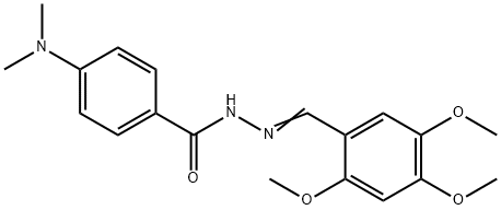 4-(dimethylamino)-N-[(E)-(2,4,5-trimethoxyphenyl)methylideneamino]benzamide 구조식 이미지