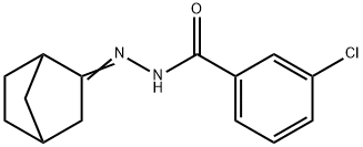 N-[(E)-3-bicyclo[2.2.1]heptanylideneamino]-3-chlorobenzamide 구조식 이미지