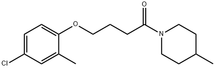 4-(4-chloro-2-methylphenoxy)-1-(4-methylpiperidin-1-yl)butan-1-one 구조식 이미지