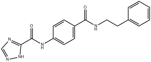 N-[4-(2-phenylethylcarbamoyl)phenyl]-1H-1,2,4-triazole-5-carboxamide Structure