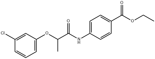 ethyl 4-[2-(3-chlorophenoxy)propanoylamino]benzoate 구조식 이미지