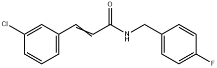 (E)-3-(3-chlorophenyl)-N-[(4-fluorophenyl)methyl]prop-2-enamide Structure