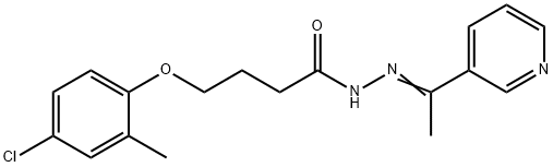 4-(4-chloro-2-methylphenoxy)-N-[(E)-1-pyridin-3-ylethylideneamino]butanamide 구조식 이미지