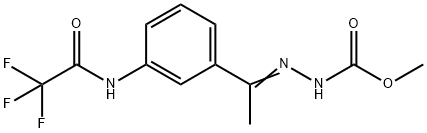 methyl N-[(Z)-1-[3-[(2,2,2-trifluoroacetyl)amino]phenyl]ethylideneamino]carbamate Structure