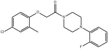 2-(4-chloro-2-methylphenoxy)-1-[4-(2-fluorophenyl)piperazin-1-yl]ethanone 구조식 이미지