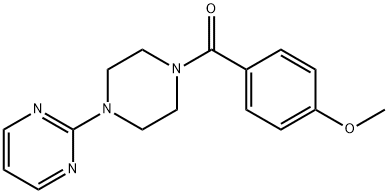 (4-methoxyphenyl)-(4-pyrimidin-2-ylpiperazin-1-yl)methanone 구조식 이미지