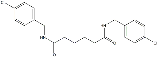 N,N'-bis[(4-chlorophenyl)methyl]hexanediamide 구조식 이미지