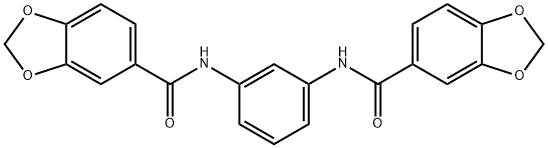 N-[3-(1,3-benzodioxole-5-carbonylamino)phenyl]-1,3-benzodioxole-5-carboxamide Structure