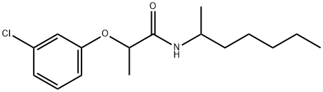 2-(3-chlorophenoxy)-N-heptan-2-ylpropanamide 구조식 이미지