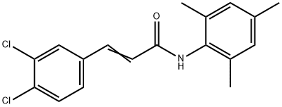 (E)-3-(3,4-dichlorophenyl)-N-(2,4,6-trimethylphenyl)prop-2-enamide 구조식 이미지