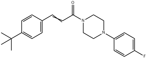 (E)-3-(4-tert-butylphenyl)-1-[4-(4-fluorophenyl)piperazin-1-yl]prop-2-en-1-one 구조식 이미지