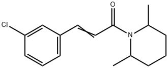 (E)-3-(3-chlorophenyl)-1-(2,6-dimethylpiperidin-1-yl)prop-2-en-1-one Structure