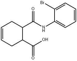 6-[(2-bromophenyl)carbamoyl]cyclohex-3-ene-1-carboxylic acid Structure