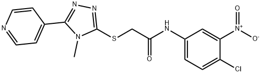 N-(4-chloro-3-nitrophenyl)-2-[(4-methyl-5-pyridin-4-yl-1,2,4-triazol-3-yl)sulfanyl]acetamide Structure