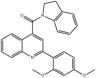 2,3-dihydroindol-1-yl-[2-(2,4-dimethoxyphenyl)quinolin-4-yl]methanone Structure