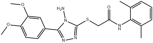 2-[[4-amino-5-(3,4-dimethoxyphenyl)-1,2,4-triazol-3-yl]sulfanyl]-N-(2,6-dimethylphenyl)acetamide Structure