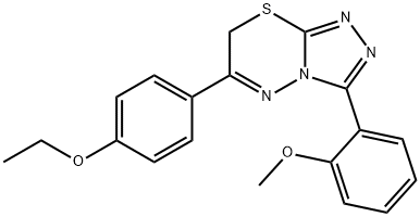 6-(4-ethoxyphenyl)-3-(2-methoxyphenyl)-7H-[1,2,4]triazolo[3,4-b][1,3,4]thiadiazine Structure