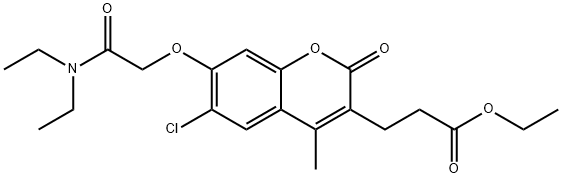 ethyl 3-[6-chloro-7-[2-(diethylamino)-2-oxoethoxy]-4-methyl-2-oxochromen-3-yl]propanoate Structure