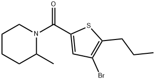 (4-bromo-5-propylthiophen-2-yl)-(2-methylpiperidin-1-yl)methanone Structure