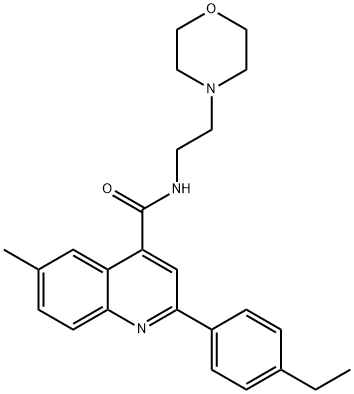 2-(4-ethylphenyl)-6-methyl-N-(2-morpholin-4-ylethyl)quinoline-4-carboxamide Structure