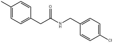 N-[(4-chlorophenyl)methyl]-2-(4-methylphenyl)acetamide Structure