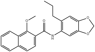 1-methoxy-N-(6-propyl-1,3-benzodioxol-5-yl)naphthalene-2-carboxamide 구조식 이미지
