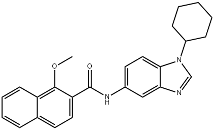 N-(1-cyclohexylbenzimidazol-5-yl)-1-methoxynaphthalene-2-carboxamide Structure