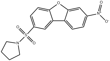 1-(7-nitrodibenzofuran-2-yl)sulfonylpyrrolidine Structure