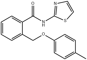 2-[(4-methylphenoxy)methyl]-N-(1,3-thiazol-2-yl)benzamide 구조식 이미지