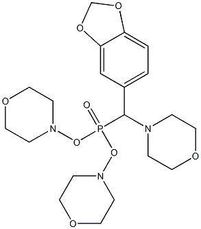 4-[1,3-benzodioxol-5-yl(dimorpholin-4-ylphosphoryl)methyl]morpholine 구조식 이미지