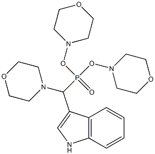 4-[dimorpholin-4-ylphosphoryl(1H-indol-3-yl)methyl]morpholine 구조식 이미지