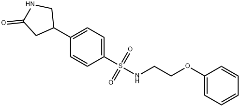 4-(5-oxopyrrolidin-3-yl)-N-(2-phenoxyethyl)benzenesulfonamide Structure