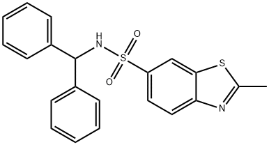 N-benzhydryl-2-methyl-1,3-benzothiazole-6-sulfonamide Structure