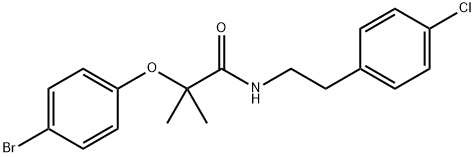 2-(4-bromophenoxy)-N-[2-(4-chlorophenyl)ethyl]-2-methylpropanamide 구조식 이미지