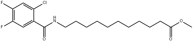 methyl 11-[(2-chloro-4,5-difluorobenzoyl)amino]undecanoate 구조식 이미지